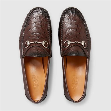 Ostrich Gucci Shoes for Men 